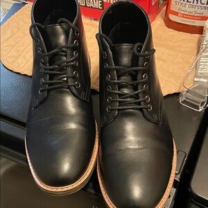 Tahari Black Leather Chukka Boots